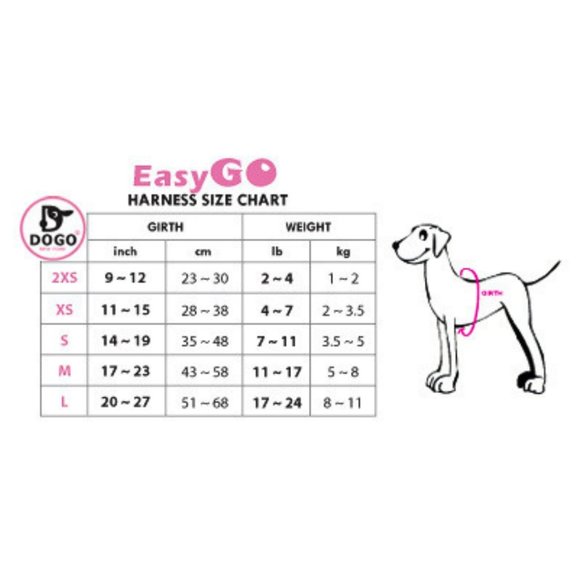 Peach Polka Dot EasyGo Dog Harness - NWT, Large - Picture 2 of 5